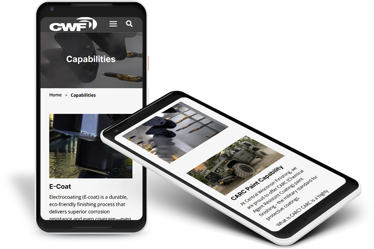 interior page on phone